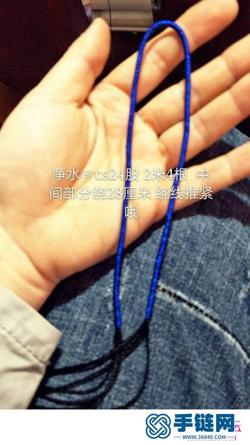 繩編雙錢結(jié)長款項(xiàng)鏈繩的制作步驟圖