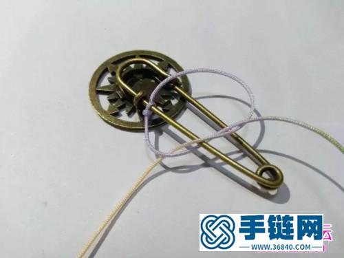 編繩流蘇胸針的制作圖解