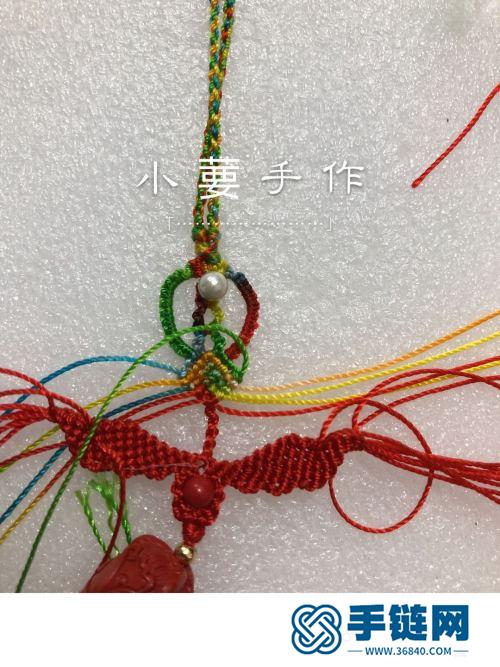 繩編天使翅膀朱砂生肖鑰匙扣掛飾的詳細編制教程