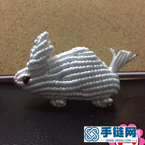 中國(guó)結(jié)編織制作的立體小兔子圖解（簡(jiǎn)簡(jiǎn)單單999）