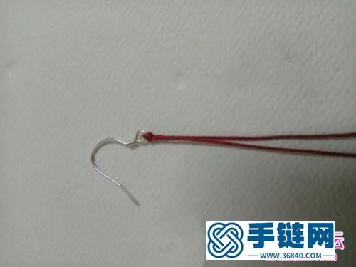 南美蠟線掛珠耳環的詳細編制圖解