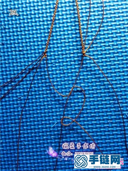 繩編淚滴月光石項鏈的詳細編制教程