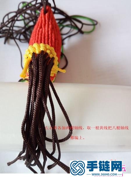 繩編七彩吉祥報曉雞的詳細編制教程