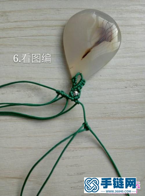 繩編碟影項鏈的編織圖解