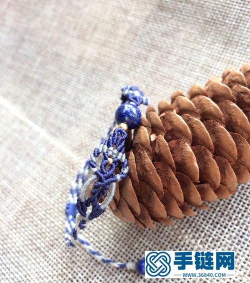 中國結扁蠟青金石手繩的詳細編制方法
