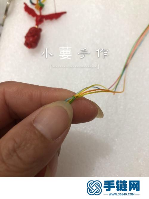 繩編天使翅膀朱砂生肖鑰匙扣掛飾的詳細編制教程