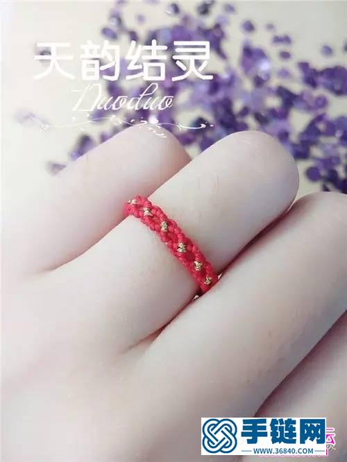 71號(hào)玉線和金線編制斜卷結(jié)戒指的詳細(xì)教程（天韻結(jié)靈作品）