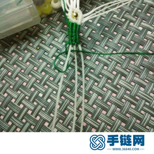 中國結雙色竹節手鏈的詳細制作圖解