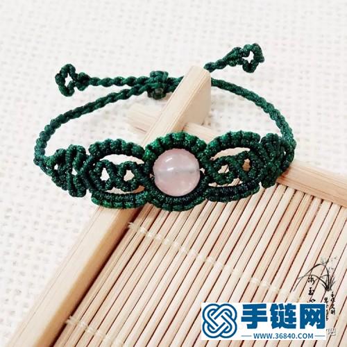 中國結粉晶單珠手鏈的制作圖解