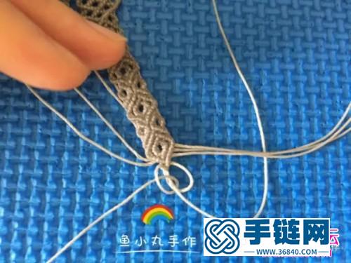 藍紋石平安扣手繩的詳細編制圖解