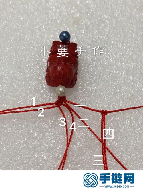 繩編天使翅膀朱砂生肖鑰匙扣掛飾的詳細編制教程
