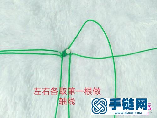 玉線繩編翠綠楓葉的制作步驟圖