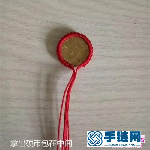 編繩硬幣瑪瑙珠手鏈的制作圖解