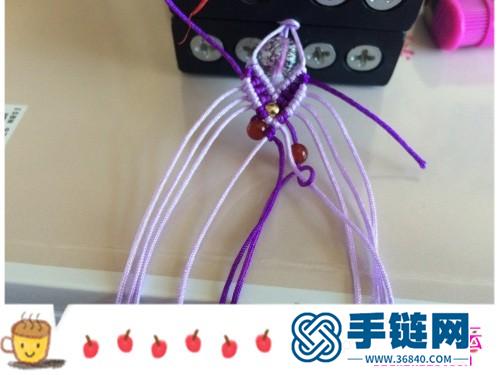 玉線水晶珠、黃銅珠手鏈的詳細編制教程