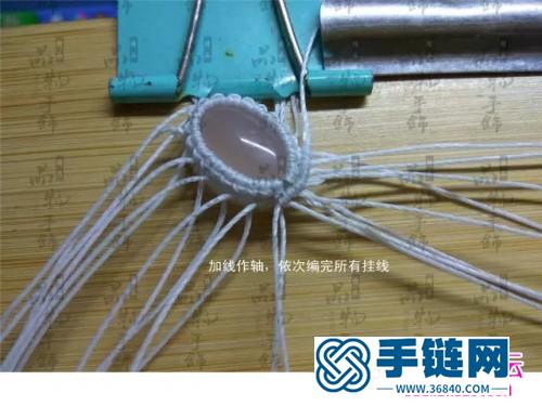 繩編夢幻甜甜圈包粉玉髓發圈的詳細制作圖解