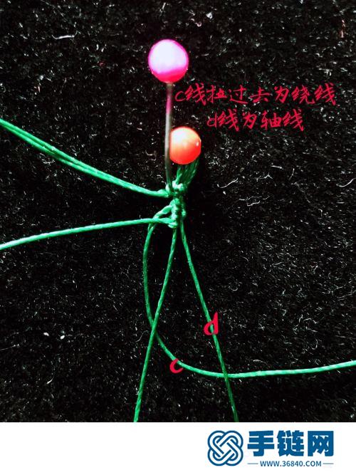 圓蠟翡翠甜甜圈耳墜的詳細編制方法