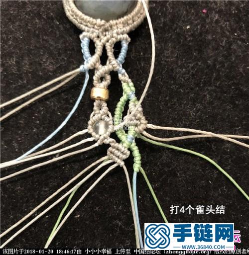 繩編蠟線包水晶石手鏈的詳細編制教程
