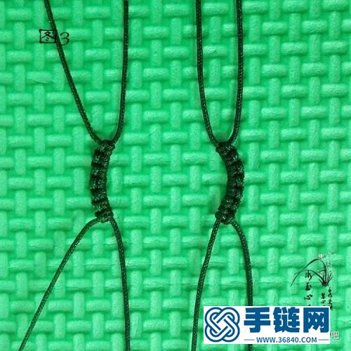 中國結粉晶單珠手鏈的制作圖解