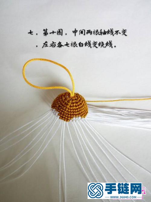 繩編曲拿花小猴掛件的詳細編制教程