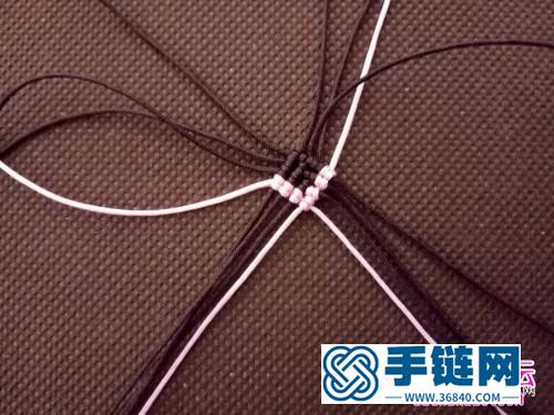 桃花耳環飾品詳細編制步驟圖