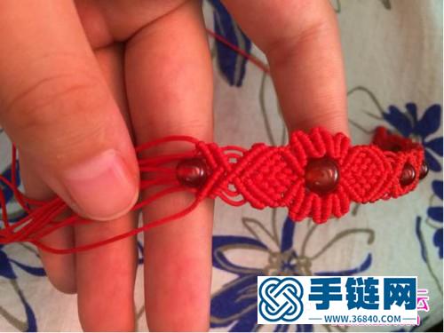 玉線繩編紅瑪瑙珠子斜卷結(jié)手繩的詳細(xì)編制教程