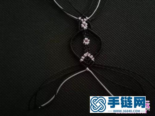 桃花耳環飾品詳細編制步驟圖