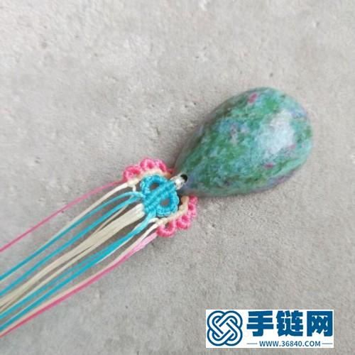 中國結(jié)扁蠟綠松石項(xiàng)鏈吊墜的詳細(xì)制作圖解