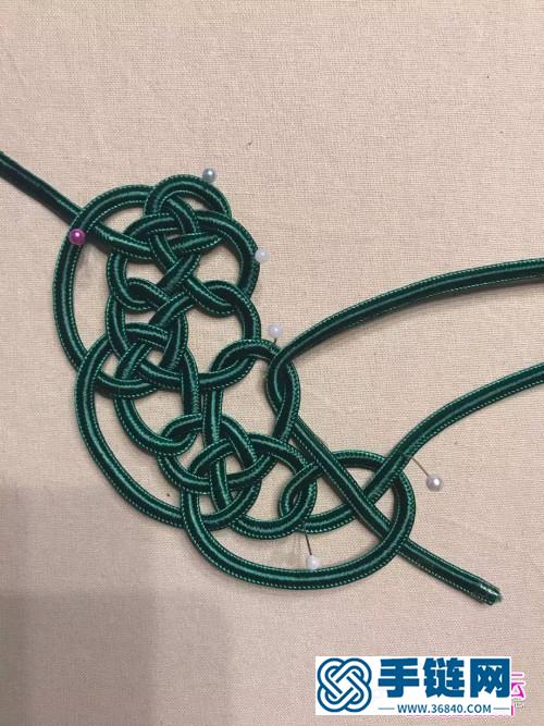 扁線繩編金錢結杯墊的詳細編制教程