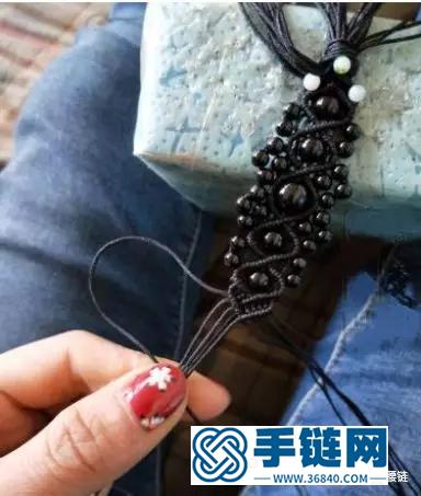 玉線串珠斜卷結貴妃手鏈的詳細編制教程