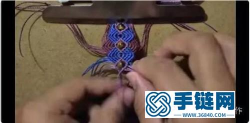三色簡約蠟線手繩的詳細制作步驟圖