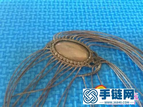 編繩Macrame紫色拉長石手鏈的詳細編制圖解（魚小丸作品）