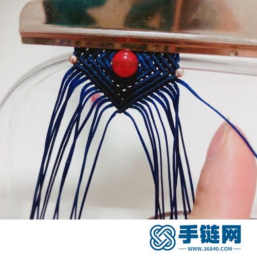 中國結扁蠟銀珠瑪瑙項鏈吊墜的詳細編制方法