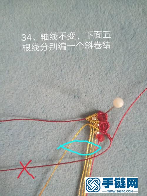 金線金銀珠蝴蝶耳環的詳細制作教程