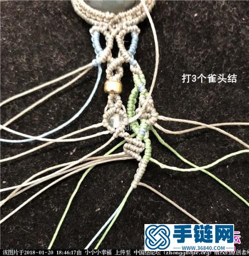繩編蠟線包水晶石手鏈的詳細編制教程