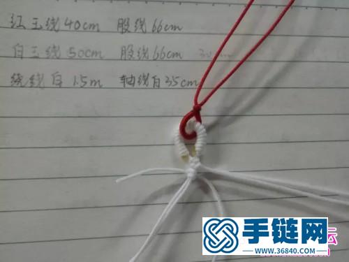 玉線繩編桃花扇掛件的詳細編制教程