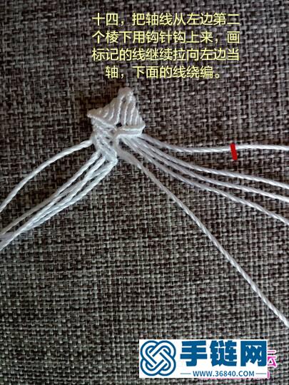 繩編胸飾花朵絲巾別針飾品的詳細編制教程