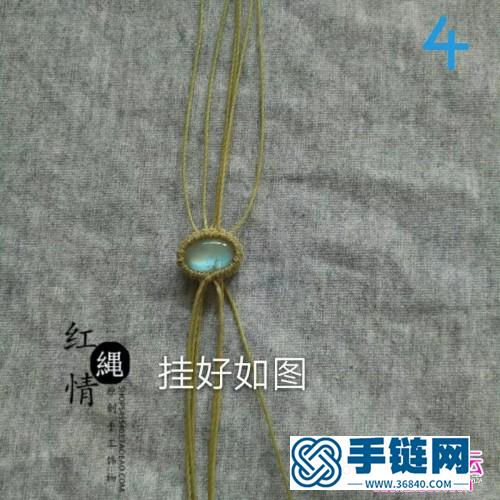 蠟線、銀珠、月光石戒指的詳細編制制作方法