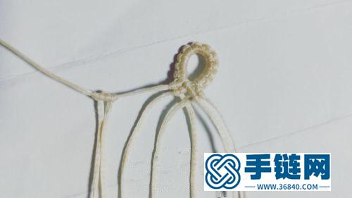 中國結扁蠟粉晶手鏈的詳細編制方法