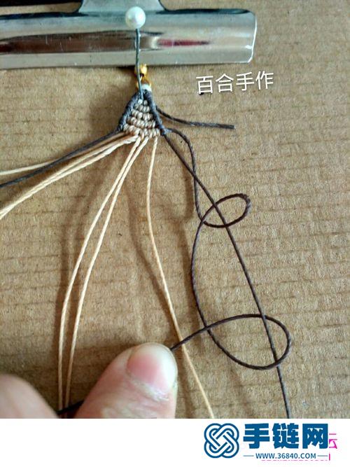 繩編光陰耳墜的詳細(xì)編制圖解