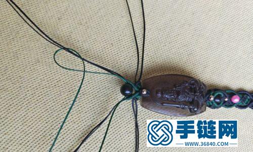 中國結雙色扁蠟佛牌手鏈的詳細制作圖解
