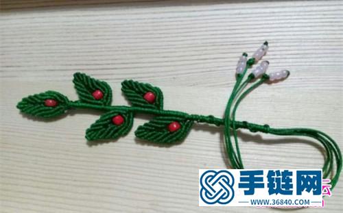 玉線紅豆橄欖枝的制作方法