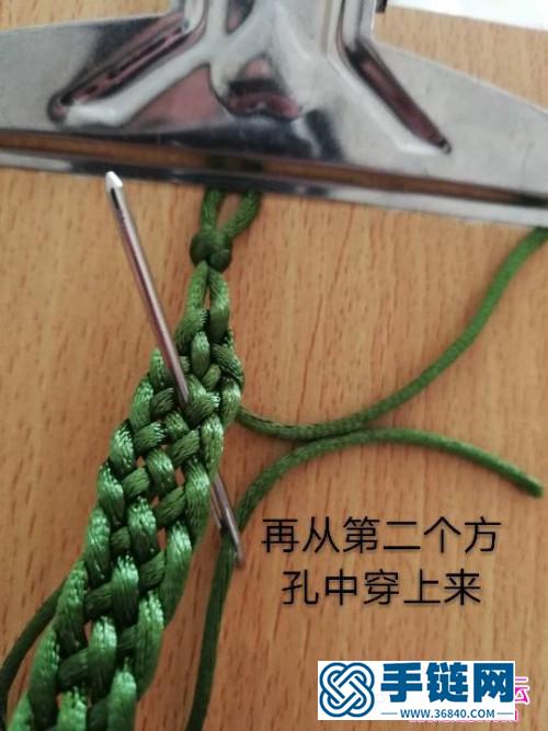 繩編六瓣花八股辮手繩的編制教程