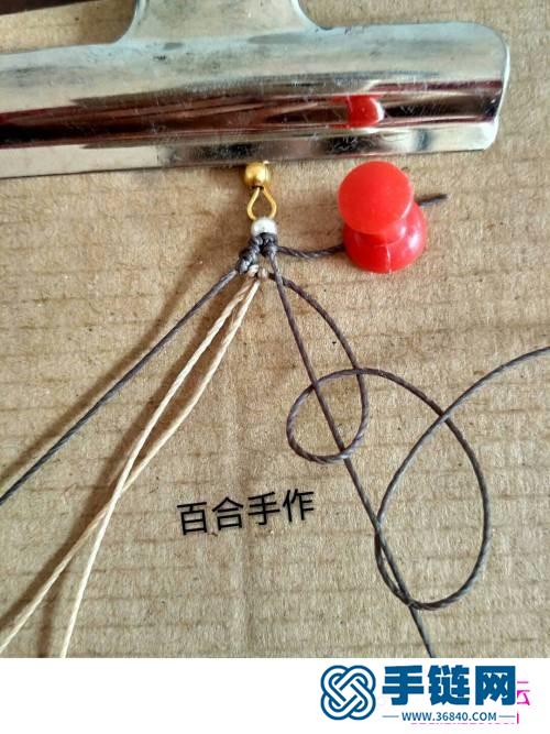 繩編光陰耳墜的詳細(xì)編制圖解