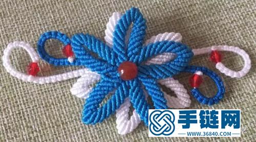 中國結飾品生如夏花胸針的編制教程