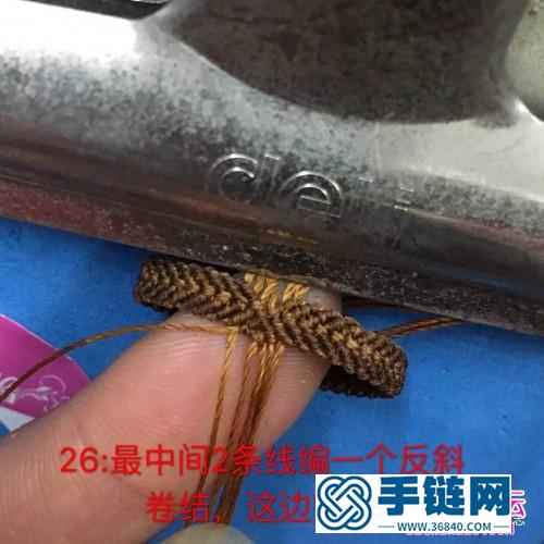 繩編金珠子點點戒指的制作方法