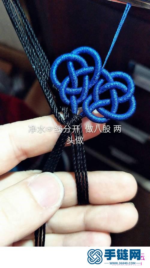 繩編雙錢結(jié)長款項(xiàng)鏈繩的制作步驟圖