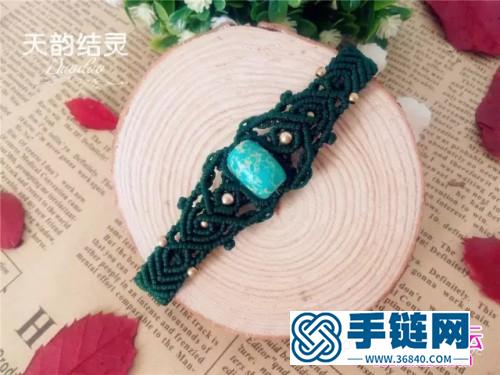 繩編玉線桶珠雀翎手繩的詳細編制圖解