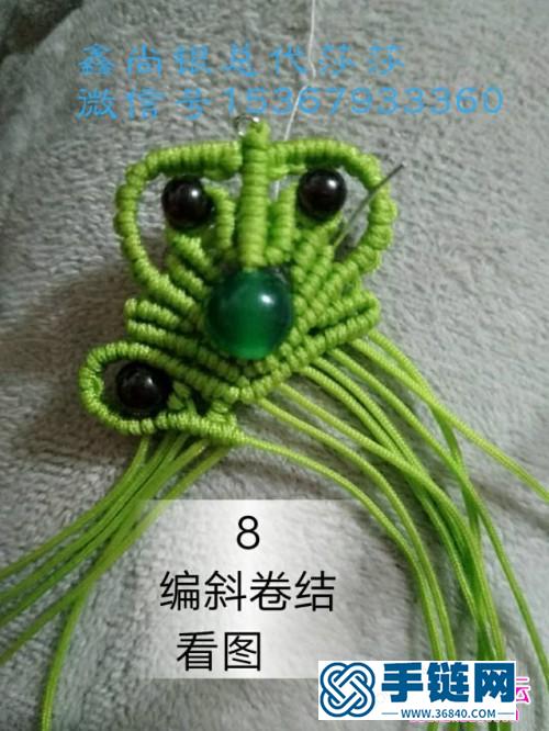 玉線繩編瑪瑙流蘇耳墜的編制教程
