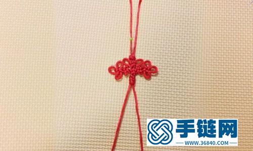紅繩編織的蝴蝶領結的方法步驟圖