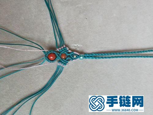 中國結扁蠟線南紅珠尾扣的詳細編制方法